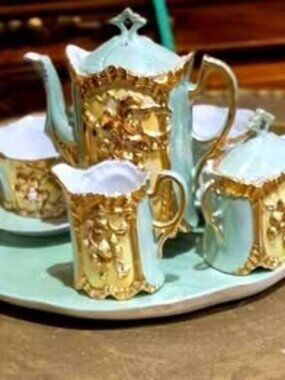 Spectacular Ornate Antique Victorian Tea Set